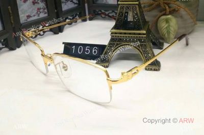 High Quality Replica Cartier Glasses - Gold and Black Frame Glasses
